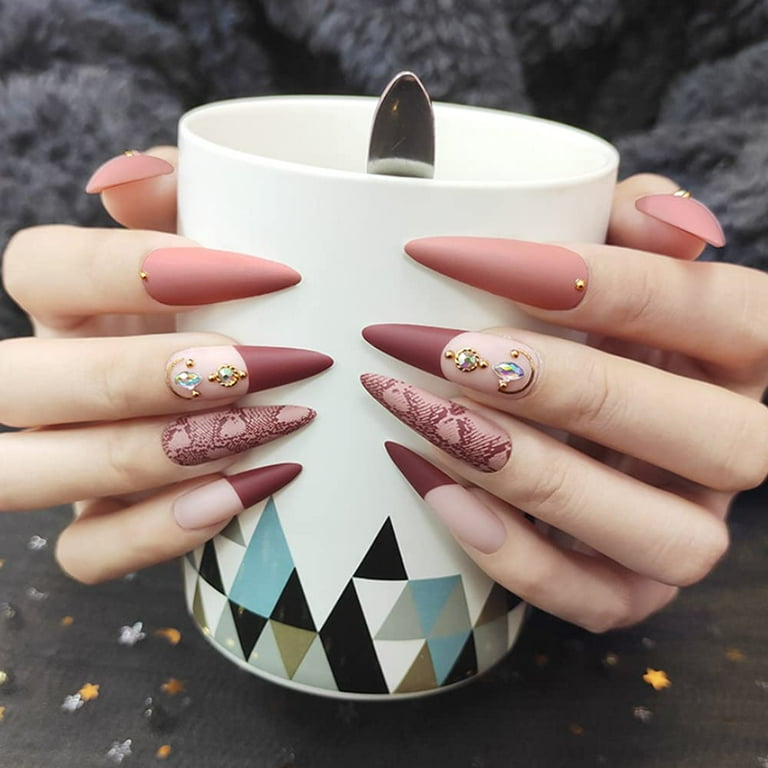 nude pink nail designs
