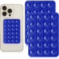 thumbnail image 1 of 2 Pcs Silicone Suction Phone Case Adhesive Mount, Suction Phone Case Mount Anti-Slip Hands-Free Mobile Accessory Phone Accessory Holder (Blue), 1 of 5
