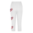 thumbnail image 4 of ZACPNCV Girls Capri Leggings Independence Day Print High Waist Kids Leggings Athletic Sports Workout Dance Tights Cropped Pants White 10-11 Years, 4 of 9