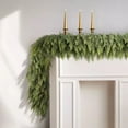thumbnail image 3 of 9FT Cedar Christmas Garlands, Realistic Green Pine Garland, Real Touch Artificial Cypress Garlands for Mantle, Fireplace, Desk, Door, Wall & Upstairs Indoor & Outdoor Xmas Holiday Decorations, 3 of 7