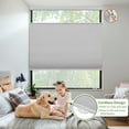 thumbnail image 4 of MiLin Top Down Bottom Up Cordless Cellular Shades Color-Matched Cellular Blinds for Windows Honeycomb Design Blinds Shades (Light Filtering Grey, 50 1/2" W X 48" H), 4 of 6