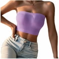 thumbnail image 2 of Shihyeh Women's Strapless Bandeau Bra Seamless Rib Knit Everyday, 2 of 6