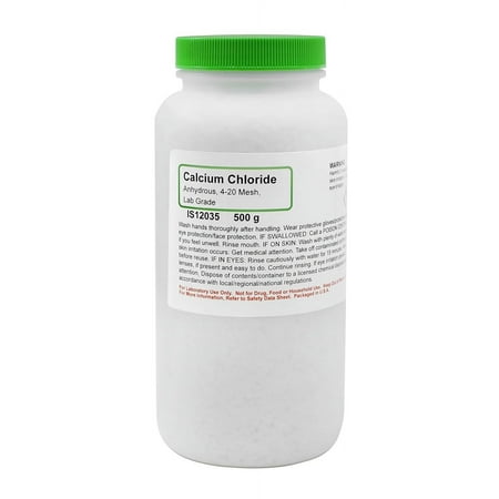 Anhydrous Calcium Chloride, 500g, Mesh - Laboratory-Grade - Calcium Chloride Powder - The Curated Chemical Collection by Innovating Science