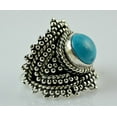 thumbnail image 4 of Navya Craft Turquoise 925 Sterling Silver Handmade Women Statement Ring Size 9.0, 4 of 4