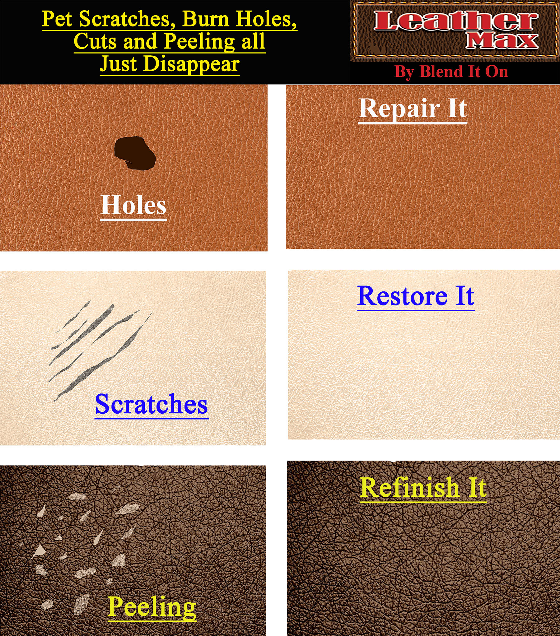 Leather Repair Kit Color Cleaner Restorer Sponge Applicator Leather Vinyl Dye Dark Brown
