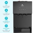 thumbnail image 4 of Avalon A3BLK Self Cleaning Bottom Loading Water Cooler Dispenser, 3 Temperature-UL/Energy Star Approved-Black Stainless Steel, 5 Gallons, 4 of 5
