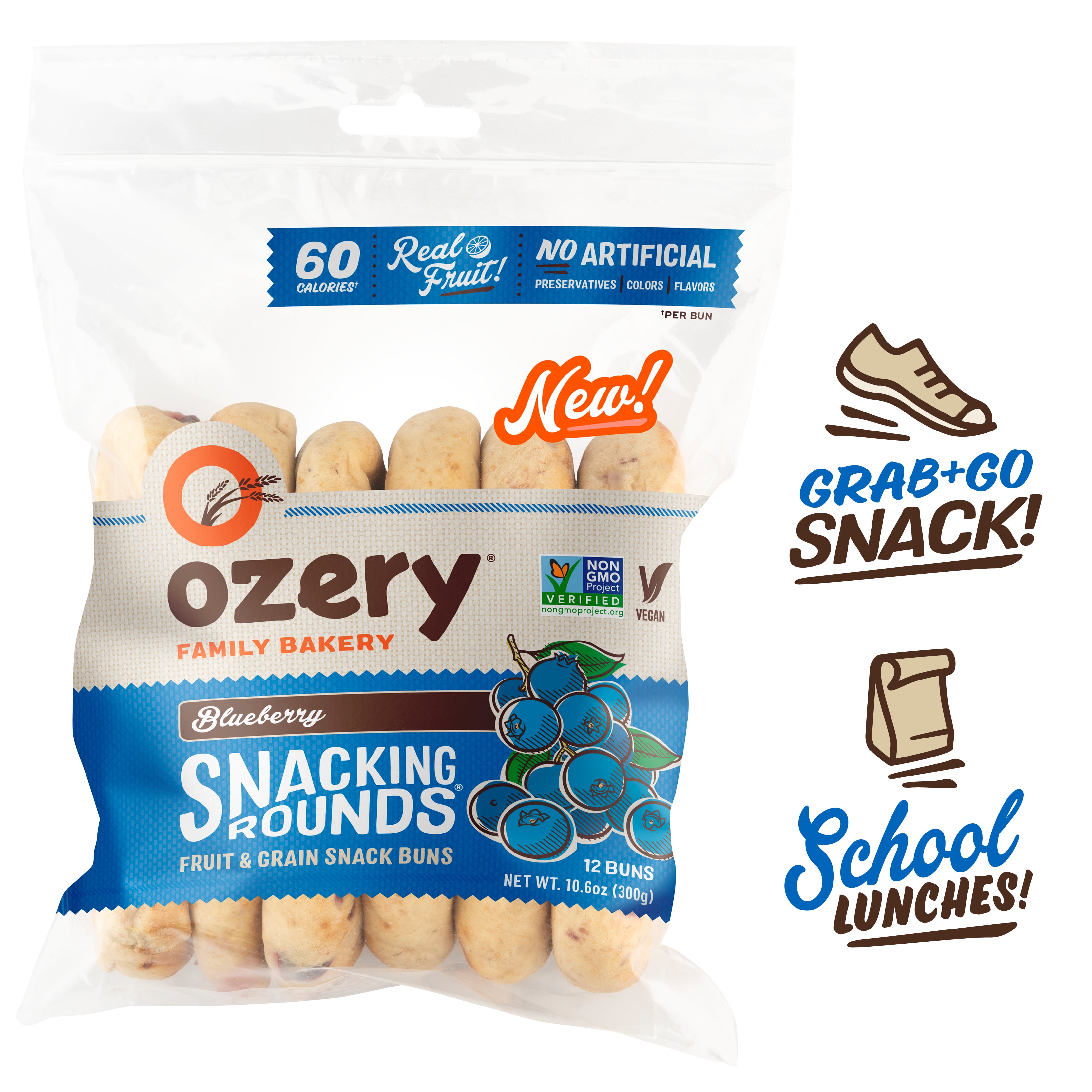 Ozery Bakery Blueberry Snacking Rounds, 10.6 Ounce 6 per case