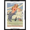 thumbnail image 5 of Art.com Greetings from San Francisco, California, Mermaid Art Print, Black Frame Wall Art, 17" x 23", 5 of 5