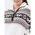 thumbnail image 4 of No Boundaries Half Zip Plush Pullover with Pockets, Women's and Women's Plus, 4 of 12