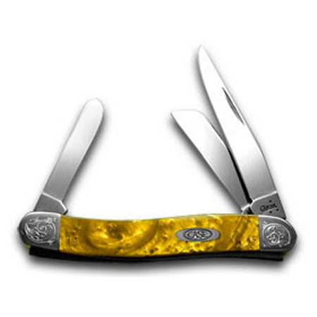CASE XX Engraved Bolster Series Butter Rum Corelon Stockman Pocket Knife