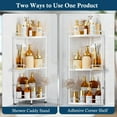 Corner Shower Caddy Standing 3 Tier Shower Shelf Organizer for Bathroom