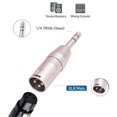 thumbnail image 2 of 2 Pcs 6.35mm 1/4 Inch Stereo Cable Trs To 3Pin Xlr Adapter Male To Male, 2 of 9