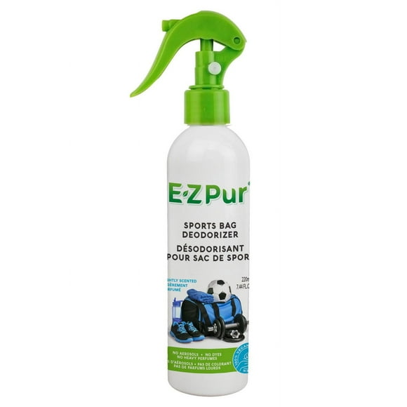 E-Z Pur Sports Bag Deodorizer Spray, Light Scent, 220 ml (7.44 fl oz), 1-Pack, Air and Fabric Refresher