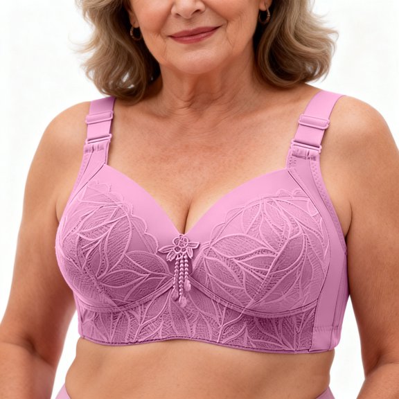 Aofany Womens Full Coverage Bras, Push Up Bras for Women Seamless No Underwire T-Shirt Bra Full Support Everyday Bras with Wide Strap, 36B/C-46B/C