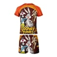 thumbnail image 6 of Looney Tunes Cartoons Looney Tunes Cartoons Boys 2-Piece Swimsuit Set, Short Sleeve Rash Guard & Swim Trunks, 6 of 7