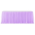 thumbnail image 1 of Faldón de mesa de 1,8 m para mesas rectangulares, mantel plisado resistente a las arrugas, mantel reutilizable con volantes., 1 of 8