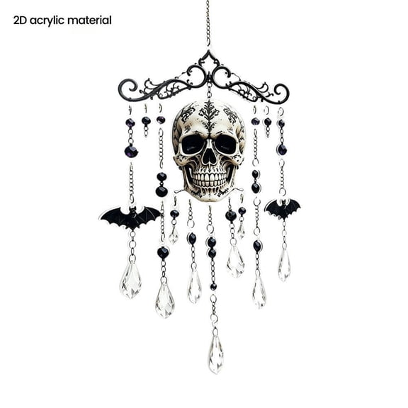 IFRINID Halloween Acrylic Hanging Ornament, 7.87 in 2D Stained Glass-Style Decor with Teardrop Pendants, Select Your Design