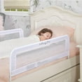 Dream On Me Adjustable Mesh Bed Rail in White, Two Height Levels