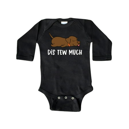 

Inktastic Napping Dis Tew Much Chesapeake Bay Retriever Gift Baby Boy or Baby Girl Long Sleeve Bodysuit