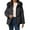 Black, variant on Breezora Women's Winter Hooded Puffer Coat with Faux Fur Trim Loose Fit Thermal Insulated Casual Long Jacket L Size Beige