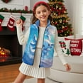 thumbnail image 3 of Uorisanigo Girls Boys Zippered Vest Blue Axolotl Print Puffy Sleeveless Jacket with Pockets, Soft Stand Collar Vest Warm Outwear Fall Winter Fashion Outdoor Layering Size 2-12, 3 of 7