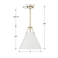 thumbnail image 5 of Crystorama Xavier 3 Light Vibrant Gold Pendant - 16"W x 16.5"H x 16"D, 5 of 11