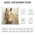 thumbnail image 5 of Shangniulu Horse Pillow Case,Watercolor Horse in The Stable Art Painitng Short Plush Decorative Home Decor Sofa Couch Desk Chair Bedroom 24x24inch, 5 of 5