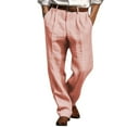 thumbnail image 1 of Pantalones anchos con cintura elástica lisos para hombre - Tejido compuesto Fledge, cómodos para el día a día, 1 of 4