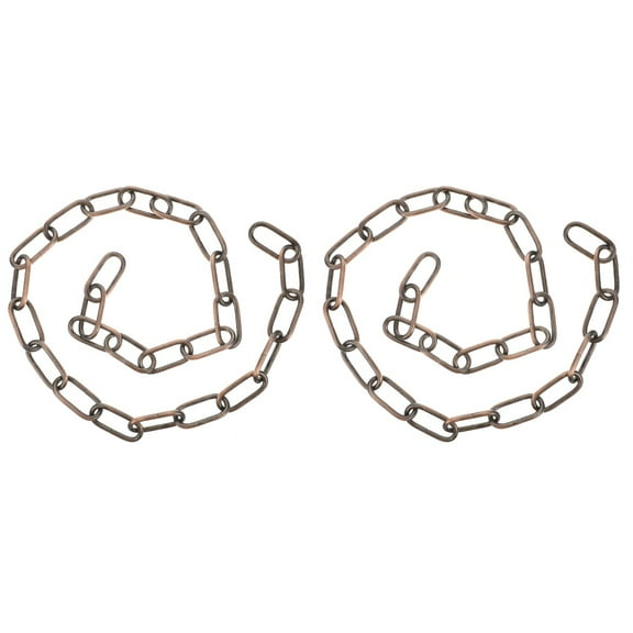 Chandelier Chain Hanging Light Extension Rustic Home Decor Ceiling Fan Pendant Metal 2 Pc