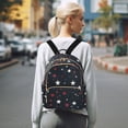thumbnail image 7 of FORMRS Mini Backpack Purse for Women Travel Daypack Casual Shoulder Bag, Blue Stars Pattern, 7 of 7