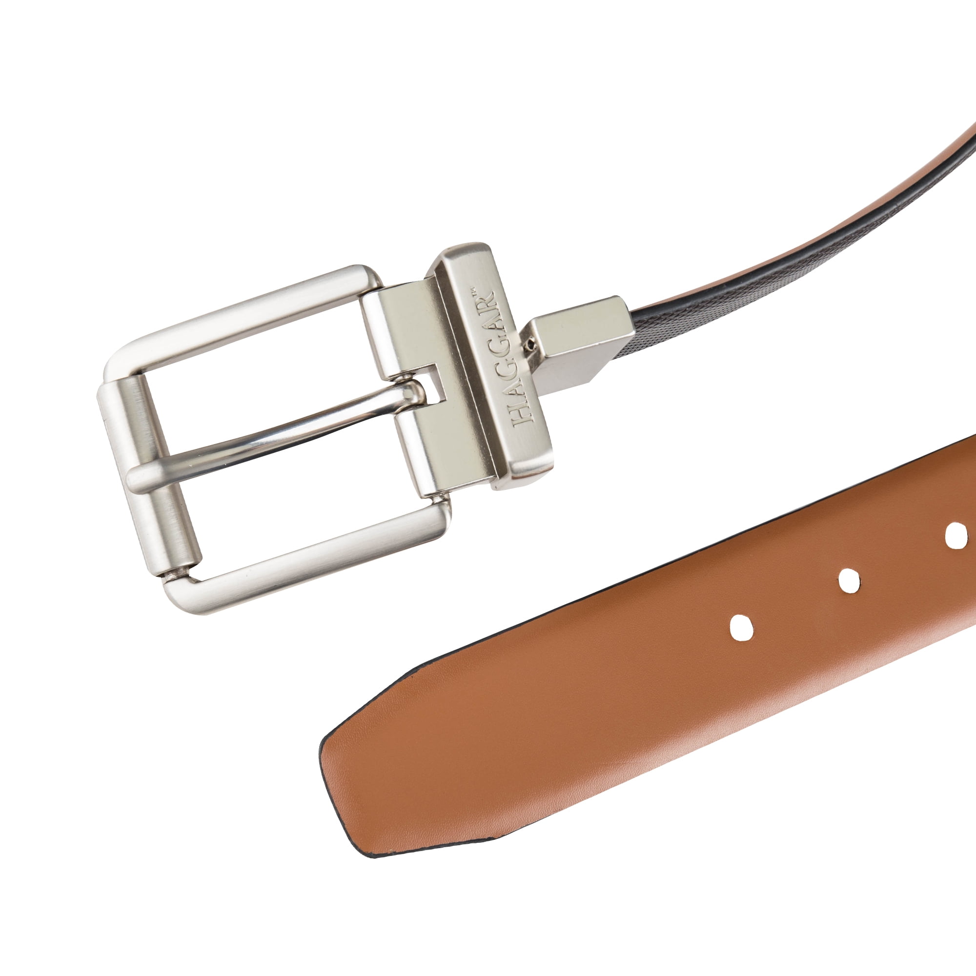 Haggar Men's Textured Reversible Two-in-One Belt