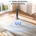 thumbnail image 6 of 42 Inch Tower Fan for Bedroom,90°Oscillating Tower Fan with Remote Control,LED Display Standing Floor Fan that Blow Cold Air for Indoors with 6 Speeds,4 Modes and 24-Hour Timer - Gray, 6 of 8