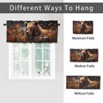 thumbnail image 6 of Bear Window Curtain Valances Spring Cute Animals Forest Floral Flowers Privacy Decorative Rod Pocket Short Window Valance Curtains 54 by 18 in, 1 Panel, 6 of 6