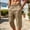 Yellow, variant on WIZUTIZ Men's Summer Cargo Capris Solid Color Drawstring Elastic Waist Pocket Workwear Cropped Pants Lightweight Polyester Breathable for Outdoor Hiking Daily Wear Mens Fashion