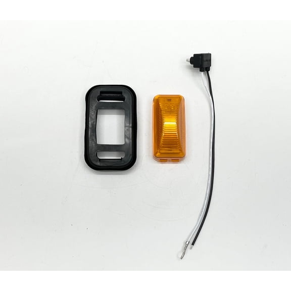 Amber 6 LED 2.5" Clearance Side Marker Light Kit / Grommet Mount / Wire Plug