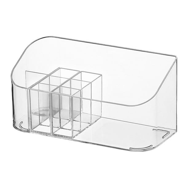 Organizador de maquillaje, compartimento compacto transparente, caja de almacenamiento de cosméticos para joyería, lápiz labial, dormitorio, mostrador Yuyangstore Organizador de maquillaje