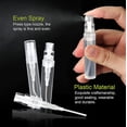 thumbnail image 4 of Paquete de 60 minibotellas de plástico transparente de 3 ml con atomizador de perfume lindo vacío para limpieza, viajes, aceites esenciales, perfumes., 4 of 5