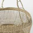 thumbnail image 6 of Mercana Light Brown Seagrass Woven Round Basket with Long Handle (Set of 2), 6 of 8