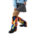 thumbnail image 3 of Faithtur Women's Anti-Slip Leg Warmers, Solid Color/Multi-Color Thicken Socks, Windproof Legs Protector, 3 of 9