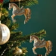 thumbnail image 5 of sruoe Shatterproof Christmas Ornaments Christmas Tree Hanging Acrylic Horse Pendant for Xmas Party Holiday Wedding Decoration, 5 of 5