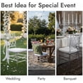 thumbnail image 6 of FOH Set of 3 Clear Acrylic Chiavari Chairs with Cushion, Transparent Ghost Chairs for Wedding, Party, Banquet, Event, Dining Room – No Assembly Required., 6 of 8