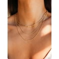thumbnail image 3 of Waterproof Gold Necklace Layered Necklaces for Women Non Tarnish,18k Gold Plated Stainless Steel Stack Thin Chain Necklace Set for Women Gifts Jewelry, 3 of 6