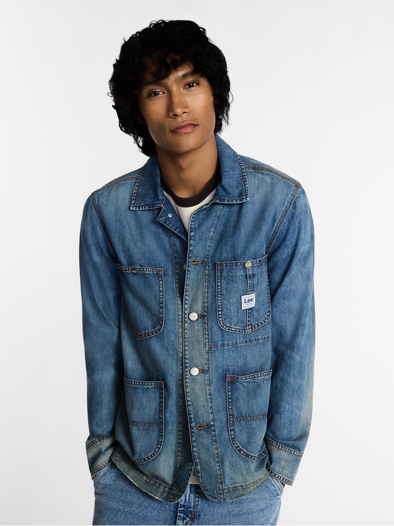 Kacey Lee Men's Denim Chore Jacket, Sizes S-2XL - Walmart.com