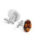thumbnail image 3 of Thanksgiving Men's Cufflinks for Formal Attire, Made of Stainless Steel, Ideal for Business Events, 3 of 6
