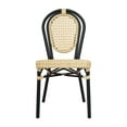thumbnail image 6 of Flash Furniture Cannes Indoor/Outdoor French Bistro Stacking Chair Natural/Black (SDA642111NBK), 6 of 13