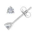 thumbnail image 2 of 1/10 Carat 3-Prong Diamond Stud Earrings in 14K White Gold (I1-I2 Clarity), 2 of 4