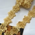 thumbnail image 3 of Holzlrgus 3Yards 3D Flower Lace Trim Ribbon, Vintage Embroidered Applique Sewing lace Trimmings for DIY Craft(Yellow), 3 of 6