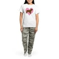 thumbnail image 4 of CafePress - French Bulldog & Heart Women's Light Pajamas - Women's Short Sleeve Print T-Shirt and Pants Light Cotton Pajama Set, 4 of 7