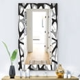 thumbnail image 2 of DESIGN ART Designart 'Black & White 4' Mid-Century Modern Mirror - Frameless Printed Wall Mirror 27.6 in. wide x 39.4 in. high, 2 of 4