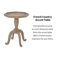 thumbnail image 5 of Home Rustic Farmhouse Round End Tables, Small Accent Side Table With Natural Tray Top And Concave Legs For A Classic Entryway, 5 of 5
